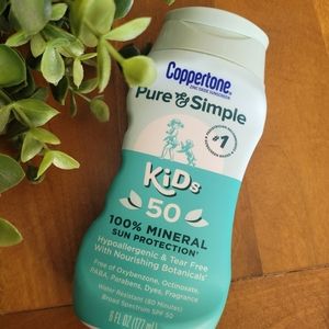 Coppertone pure & Simple kids sunscreen